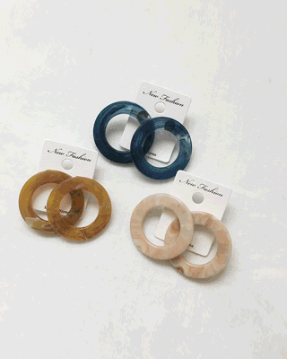 파브 귀걸이 (3color)
